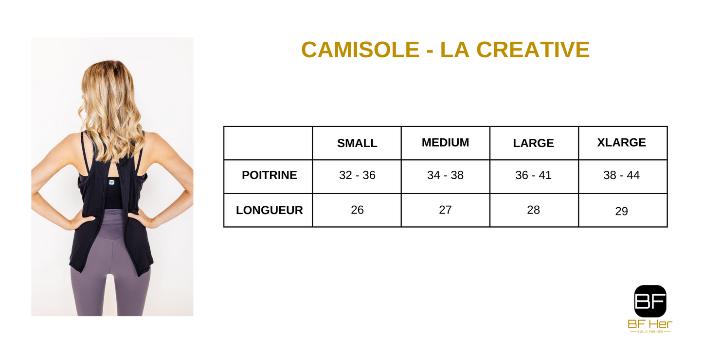 Camisole LA CRÉATIVE - Bleu Tempête