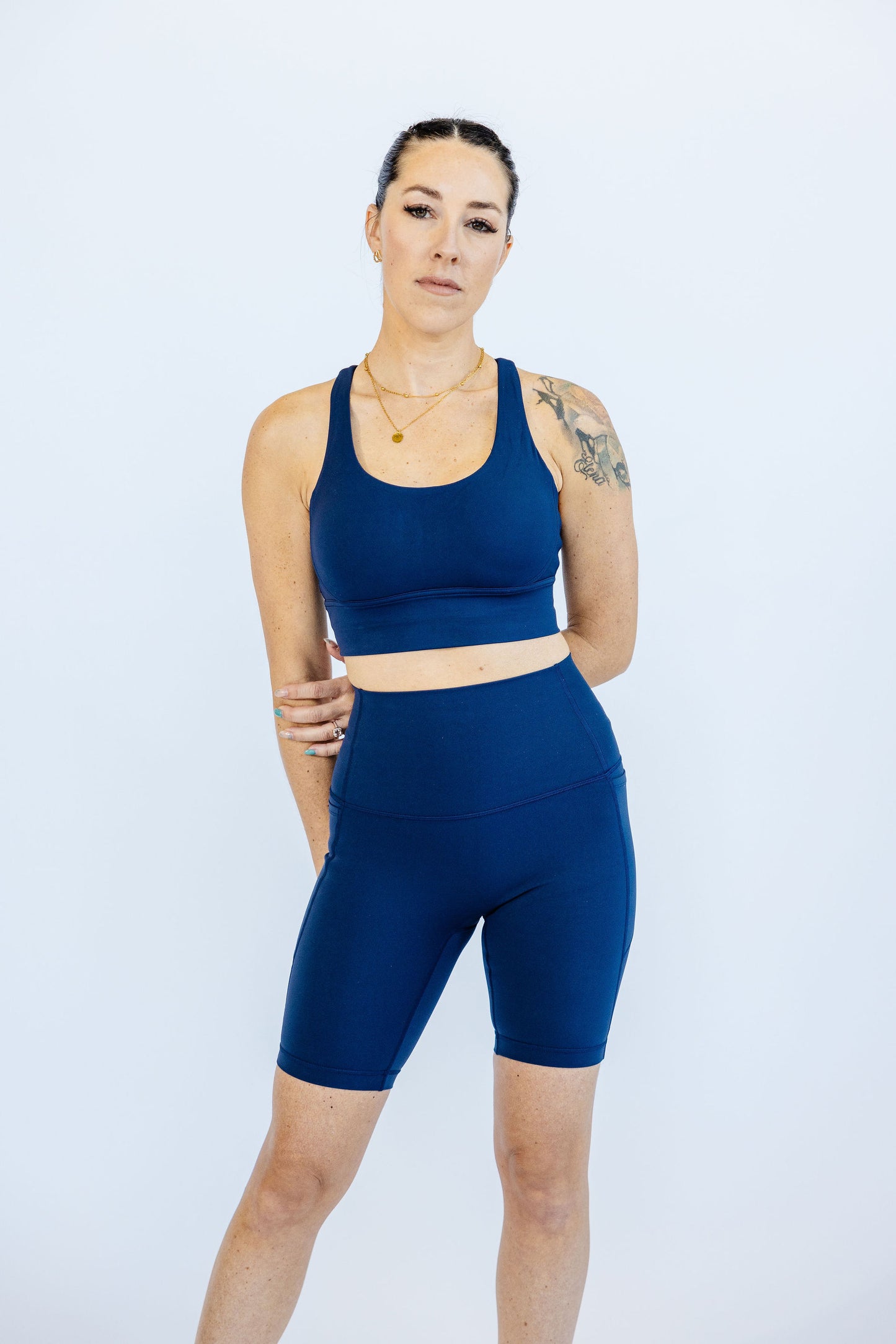 BikerShort Long [poche] LE RUNNER - Navy