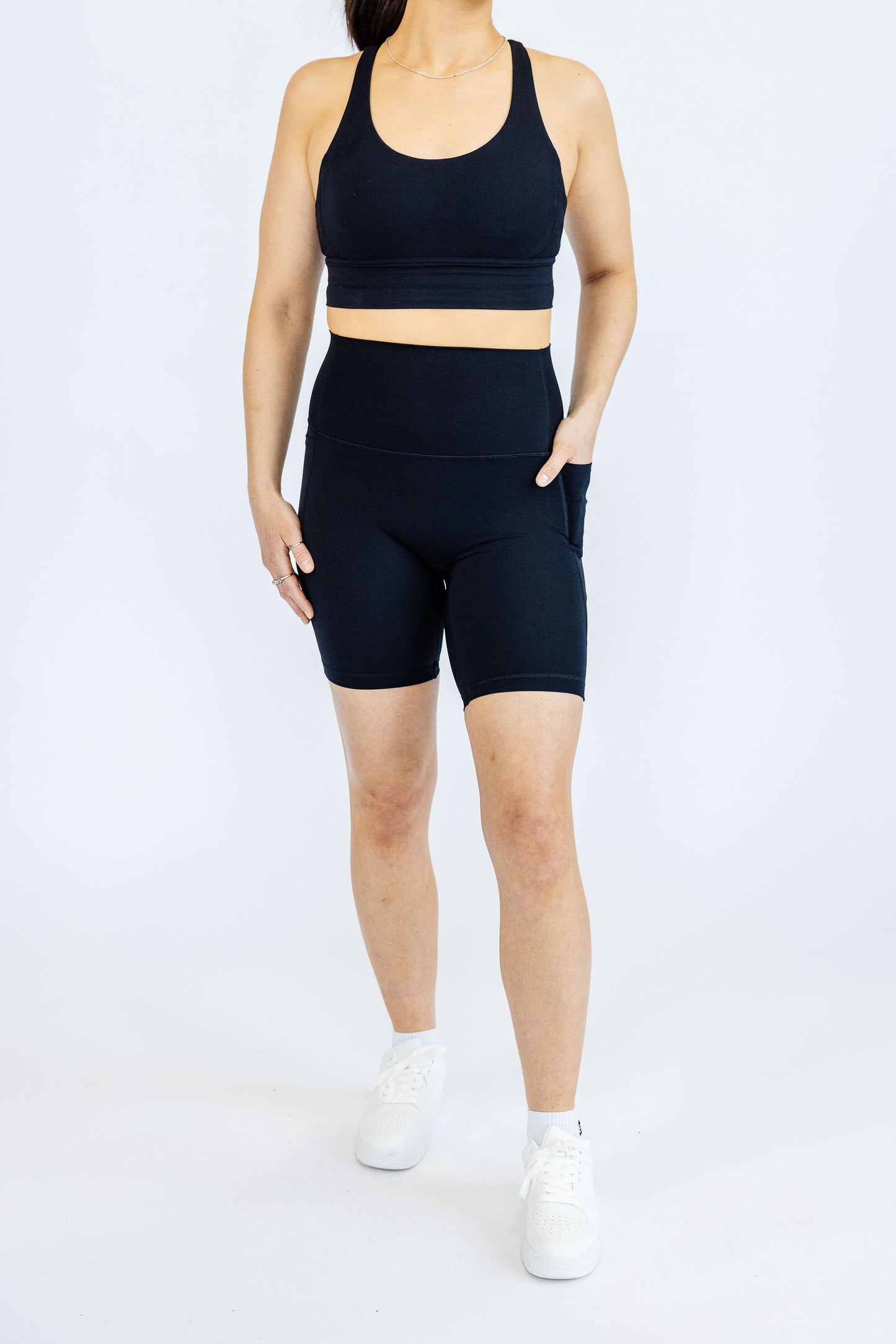 BikerShort Long [poche] LE RUNNER - Noir